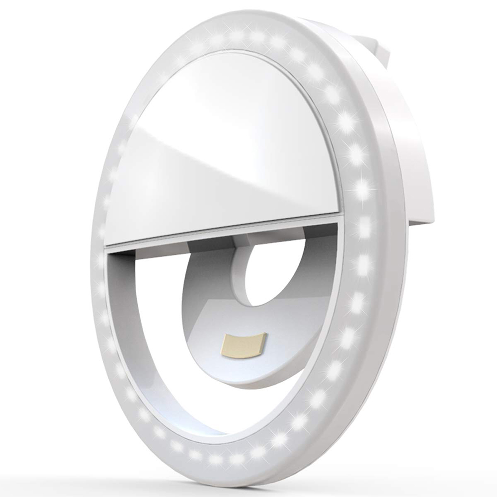 Juslike Selfie Ring Light For Iphone And Android Portable Clip On Ring Selfie Light Flash With 36