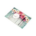 thumbnail image 3 of MKHERT Summer Colorful Daisy Flowers On Vintage Wooden Background Placemats Table Mats for Dining Room Kitchen Table Decoration 12x18 inch,Set of 6, 3 of 4