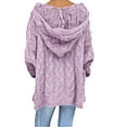 thumbnail image 4 of Aloohaidyvio Sweaters for Women,Women Fashion Loose Large Size Solid Color Hood Long Sleeves Sweater Tops, 4 of 6