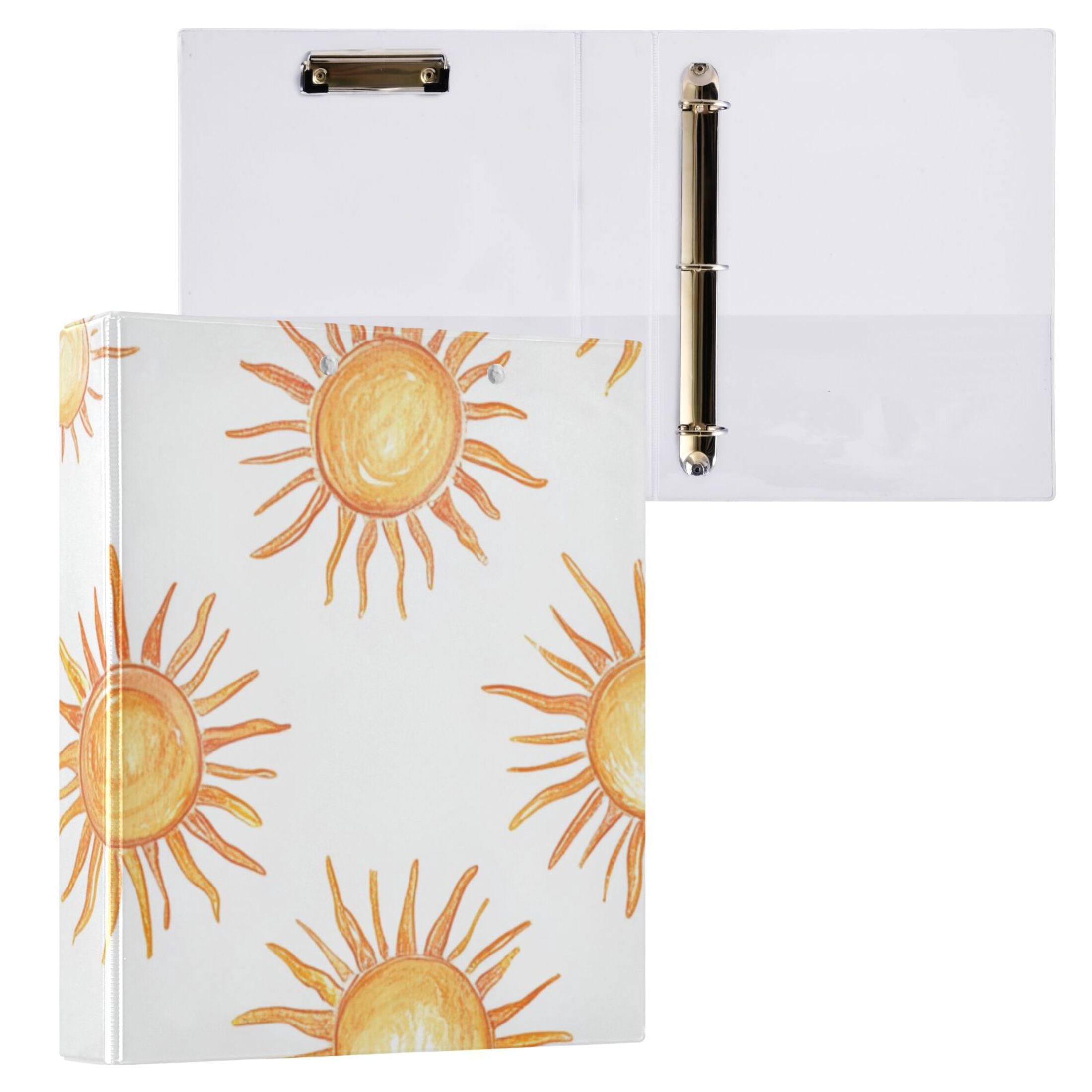Suns Giraffe 3 Ring Binders 1.5 inch Hardcover File Folders with Interior Pockets A4 Size Organizer for School Office Hospital