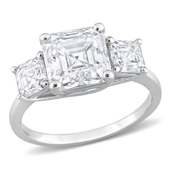 Everly Women's Created Moissanite Sterling Silver Engagement Ring