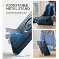 thumbnail image 5 of Pour iPhone 16 Pro Max Étui Magnétique avec Cache Coulissant pour Caméra & Support Réglable & Protecteur d'Écran Intégré, Étui Pare-Chocs Robustes - Noir Nuit, Bleu Marine, 5 of 5