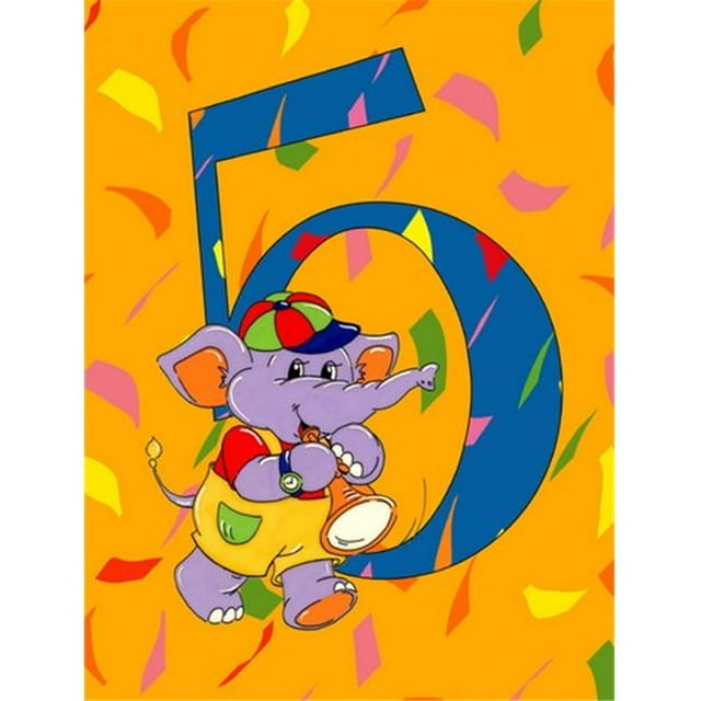 5e Anniversaire 5 Drapeau Taille du Jardin
