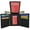 Black, variant on Men's Lambskin Leather Trifold Center Flap Double ID Credit Card Holder Wallet