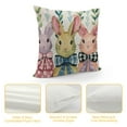thumbnail image 4 of Wuche Easter Pillow Covers, Rabbits Bunny Easter Egg Hunt Love All Peeps Striped Farmhouse Decorative Throw Pillowcases for Home Sofa Couch Decoration, 4 of 5