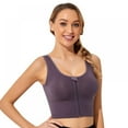 thumbnail image 4 of Women Front Zipper Sports Underwear Running I-back Yoga Sports Bra, 4 of 9