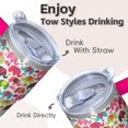thumbnail image 4 of 20oz elephant Tumbler with Handle User Friendly Home Cup elephant Lover Gift Great Graduation New Year Gift for elephant Fans Women and Men, 4 of 6