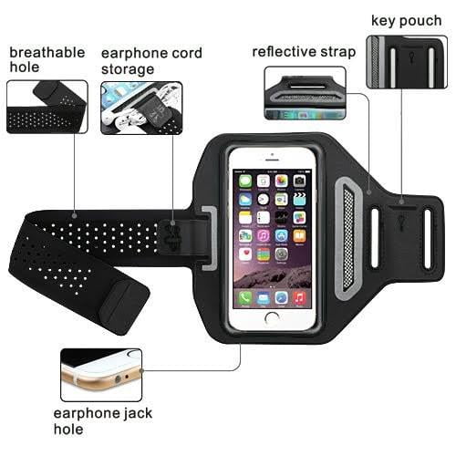 puree Verlengen vuilnis Apple iPod Touch 4/5/6Active Sports Armband Universal Sport Running Armband  Pouch For Workout + Key Holder - Black - Walmart.com