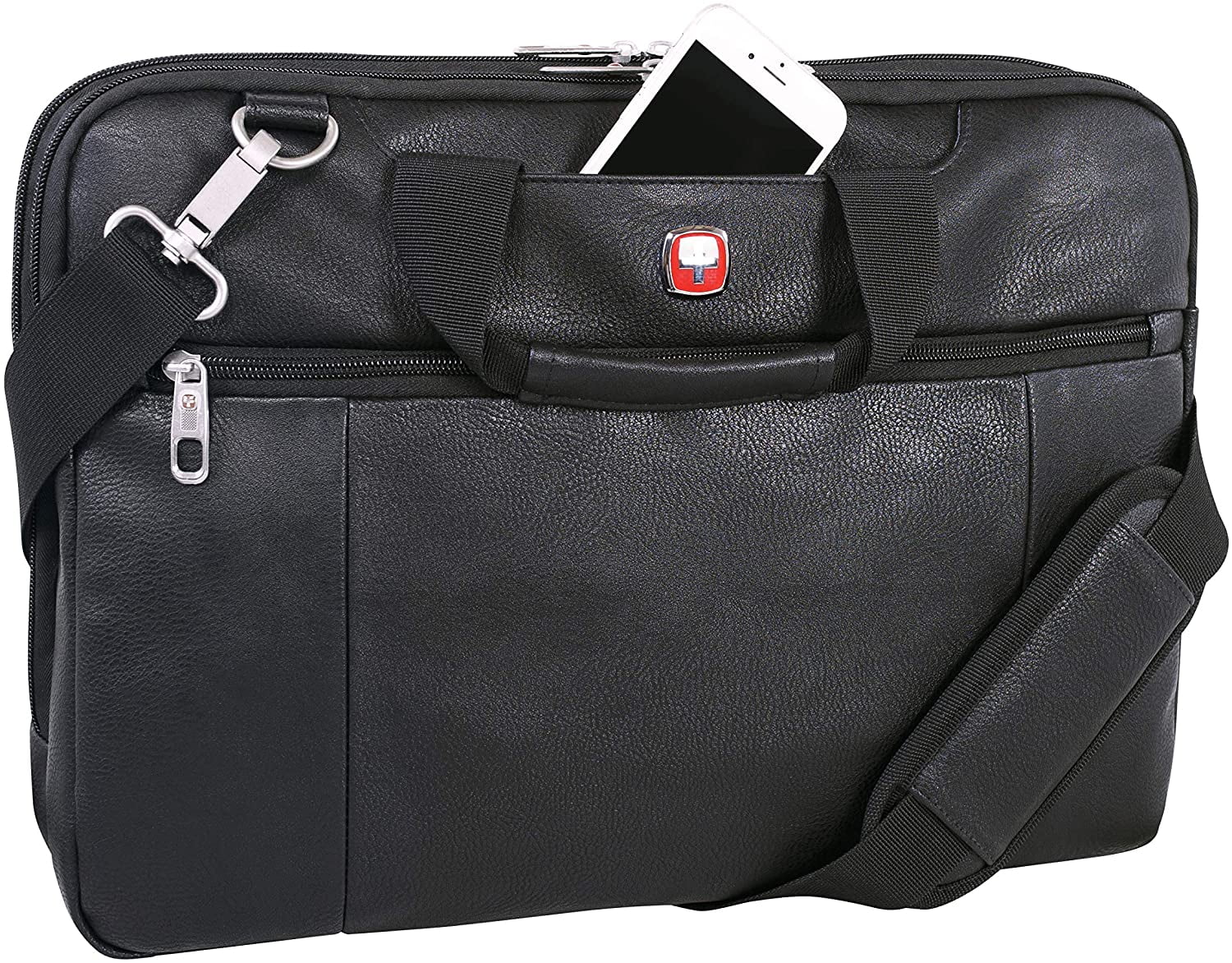 Fits Most 15 Inch Laptops amd Tablets Swiss Gear SA8733 Black TSA Friendly ScanSmart Laptop Messenger Bag 