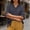 Navy, variant on Guluxicc V Neck T Shirts for Women 3/4 Sleeve Solid Color Drawstring Neck Loose Fit Casual Oversized Womens Tee Shirts Cozy Tops