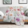 thumbnail image 5 of Floral Colorful Flower Throw Blanket for Women, Men & Kids - Super Soft Plush Blanket Throw Fleece Blanket Animal Blanket, 5 of 7