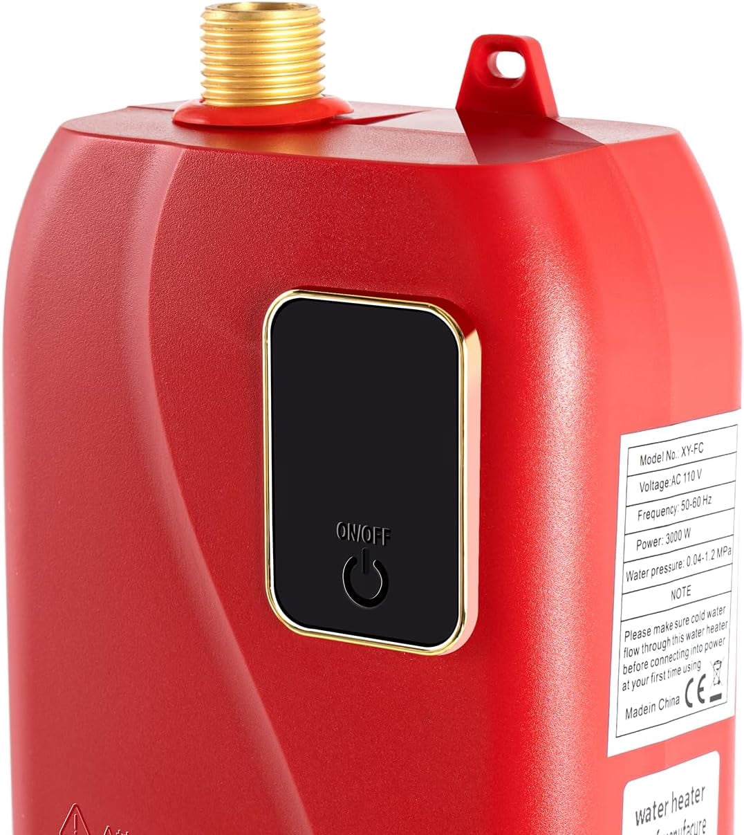 110V Electric Tankless Water Heater, 3000W Instant Hot Water 68-126F Wall-Mounted With Automatic Power-off, On Demand for Kitchen, Sink, Washing, Basin
