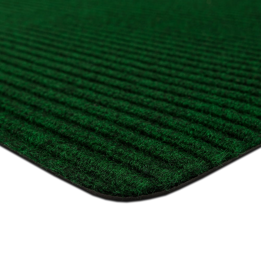Mohawk Home All Purpose Low Pile Non-Slip Indoor/Outdoor Stain/Fade Resistant Ribbed Mat, Green, 2' x 3'
