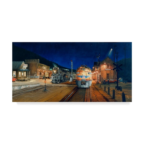 Trademark Fine Art 'Supper At Rosies' Canvas Art by Les Ray