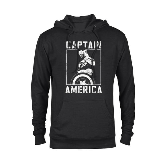 Marvel Avengers Sam Wilson Captain America Handbill - Pullover Hoodie for Adults - Customized-Black