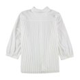 thumbnail image 2 of Camisa Alfani plisada con botones en la espalda para mujer blanca extragrande, 2 of 2