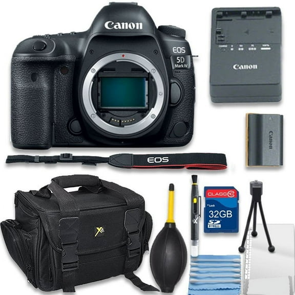 Canon EOS 5D Mark IV Digital SLR Camera Body Only Bundle includes Camera, 32GB Memory Card, Bag, Cleaning Kit (International Version)