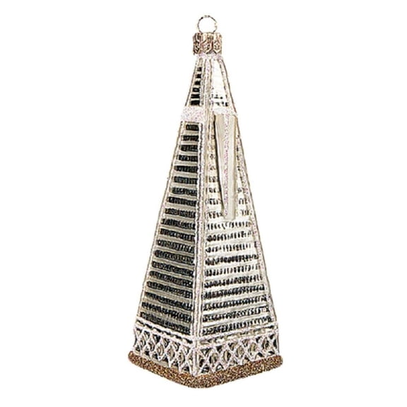 San Francisco Transamerica Pyramid Tower Polish Glass Christmas Tree Ornament