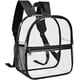 thumbnail image 2 of Mini mochila transparente aprobada por el estadio, mochila transparente impermeable para trabajo y eventos deportivos (negro), 2 of 5