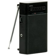 QFX Portable 3-Band AM/FM/SW Radio with Headphone Output, Black, R-35