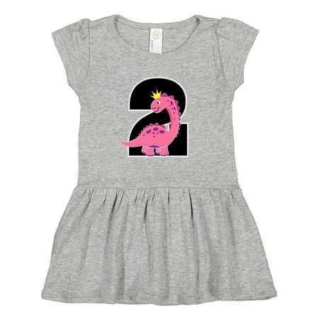 

Inktastic 2nd Birthday Dinosaur Girl Party Gift Toddler Girl Dress