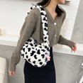 thumbnail image 3 of Bolsa de hombro con estampado de vaca de otoño para mujer, de felpa para axilas (2) Ehuebsd Para Estrenar, 3 of 8
