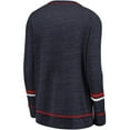 thumbnail image 2 of Women's Fanatics Navy/Red Washington Wizards Dreams Sleeve Stripe Speckle Long Sleeve T-Shirt, 2 of 3