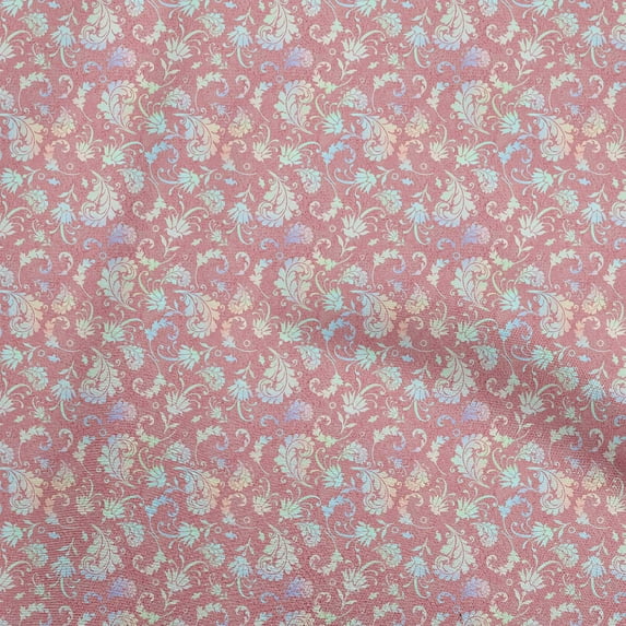oneOone Cotton Jersey Light Pink Fabric Damask Sewing Craft Projects Fabric Prints By Yard 58 Inch Wide