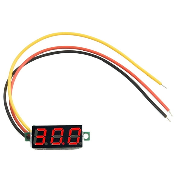 BTOER 0.28 3-wire LED Mini Digital Voltmeter DC0-100V Reverse Protection Voltmeter Voltage Tester Panel Meter Voltage Tester Voltmeter