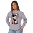 thumbnail image 4 of Kanji Style Retro Cartoon I'm a Boop Women's Long Sleeve T Shirt Brisco Brands M, 4 of 6