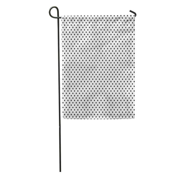 NUDECOR Dot Pois Pattern Black Grid White Circle Gingham Vintage Garden Flag Decorative Flag House Banner 28x40 inch