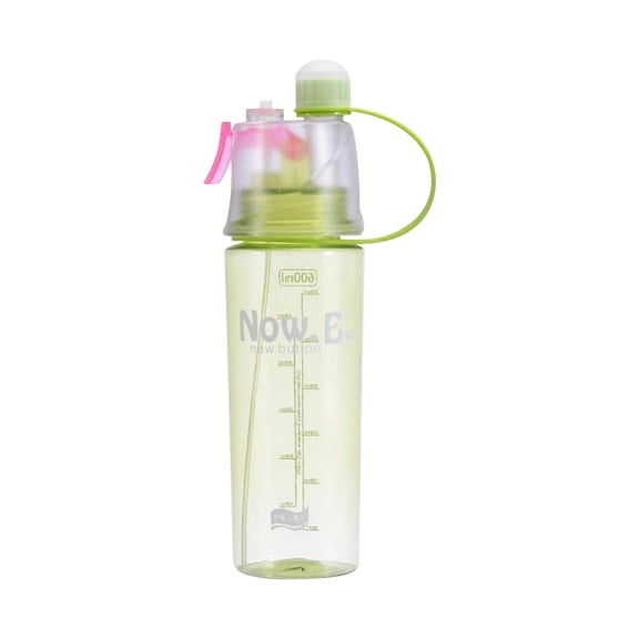 Lksixu 2 in 1 Misting Water Bottle, 20oz Large Capacity Sports Water Bottle with Spray Function, BPA-Free Leak-Proof Fitness Water Jug, Reusable Plastic Drinking Cups for Gym Outdoor Activitie Hiking