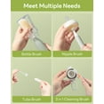 thumbnail image 6 of Momfree Baby 6 in 1 Portable Bottle Brush Set, Cleaning Tool for Home and Travel, Push-Press Design Silicone Bottle Brush, for Baby Bottles, Breast Pumps, Nipples, with Storage Bag, 6 of 6