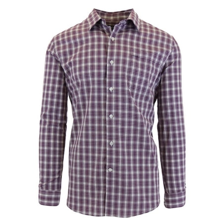 Men's Long Sleeve Printed Dress Shirt With Chest