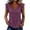 Purple, variant on Ashirexll Tops for Women Trendy Casual Loose Fashion Sleeveless V-Neck Button Up Pullover Top for Summer