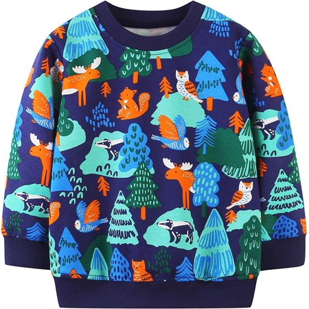 

Baby Toddler Boy s Cotton Crewneck Sweatshirt Christmas Clothing 1-7Y