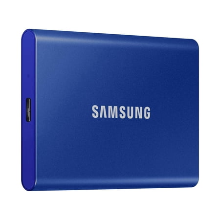 Restored SAMSUNG MU-PC1T0H/AM Portable SSD T7 1TB USB 3.2 External Storage - Indigo Blue (Refurbished)