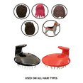 thumbnail image 3 of G B S 3.7" Oval Scalp Massager Shampoo Soft Silicone Bristles Hair Brush, Red and Black, 2 Piece, 3 of 5