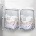 thumbnail image 1 of 2 Piece Foldable Dirty Laundry Hamper,Wall Mounted Laundry Hamper With Removable Storage Basket,381726 Toy Hamper For Boy Girl Nursery (Grey), 1 of 5