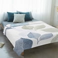 thumbnail image 4 of Sage Green Blue Leaves Blanket Soft Cozy Warm Throw Blanket for Couch, Plush Fuzzy Flannel Fleece Blankets for Sofa, Vintage Rustic Botanical Bed Blankets Lightweight Gifts for Women, 40"x50", 4 of 9