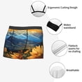 thumbnail image 3 of Gukieu Sunset Sky Sunflower Print Men's Boxer Briefs, High Elastic Moisture Wicking Boxer Briefs Underwear-Medium, 3 of 5