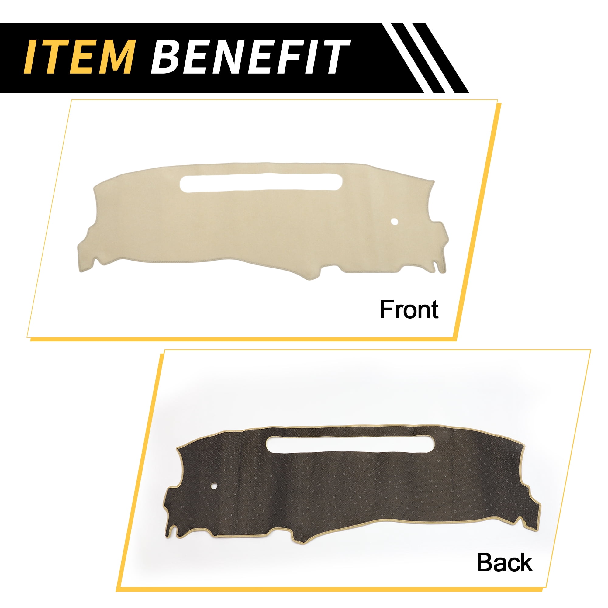 Unique Bargains Dash Cover for Chevrolet S10 1998-2004 Dash Board Mat Non-Slip Dash Cover Mat Polyester Center Console Dashboard Cover Pad Carpet Beige