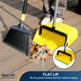 thumbnail image 4 of Yocada Heavy Duty Broom and Dustpan 2+1 Set 54" Iron Pole for Household Commercial Yellow&Black, 4 of 8