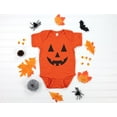 thumbnail image 4 of Cute Little Pumpkin Outfit Halloween Infant Jack O' Lantern Baby Bodysuit 24M Orange, 4 of 6