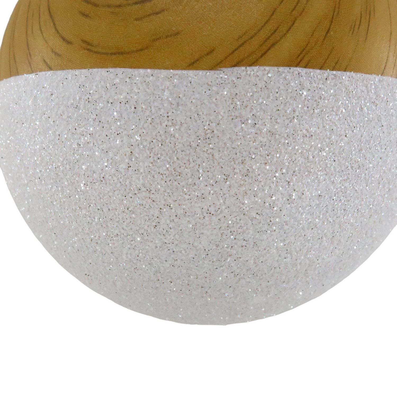 Holiday Time Painted Wooden Ball Ornament
