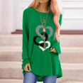 thumbnail image 2 of MesaSe T-Shirts à Manches Longues pour Femmes Time And Tru Femmes Mode Décontractée Imprimé Col Rond Ample T-Shirt à Manches Longues Haut Blouse Chandail, 2 of 6