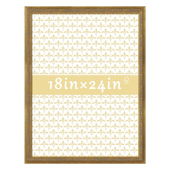 18x24 Picture Frame - Gold Vintage Ornate Wall Photo Frame