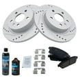 thumbnail image 2 of TRQ Rear Performance Coated Brake Rotor & Ceramic Pad Kit w/Chemicals BKA17996, 2 of 6