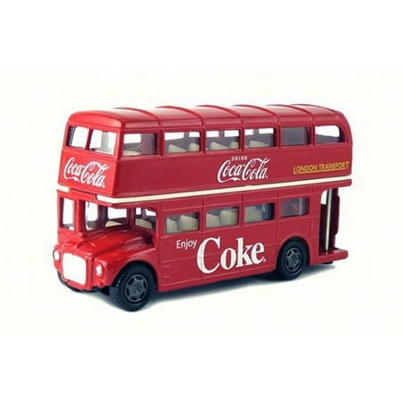 Coke Routemaster London Double Decker Bus, Red - Motor City Classics 434617 - 1/64 Scale Diecast Model Toy