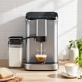 thumbnail image 4 of SIMZLIFE 2-Cup Automatic Espresso Machine, 15 Grind Settings, 20 Bar Pressure, Milk Frother, Silver, 4 of 9